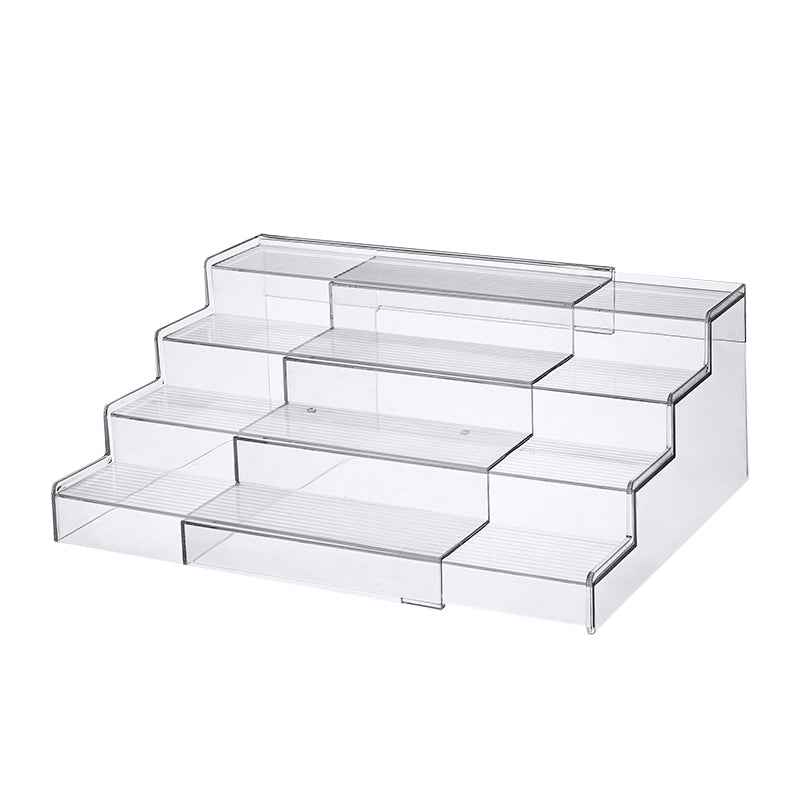Expandable 4-Tier Clear Spice Rack Organiser