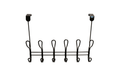 Fantashome Twisted Over The Door Hook Rack With 12 Hooks - Black Black Med 1