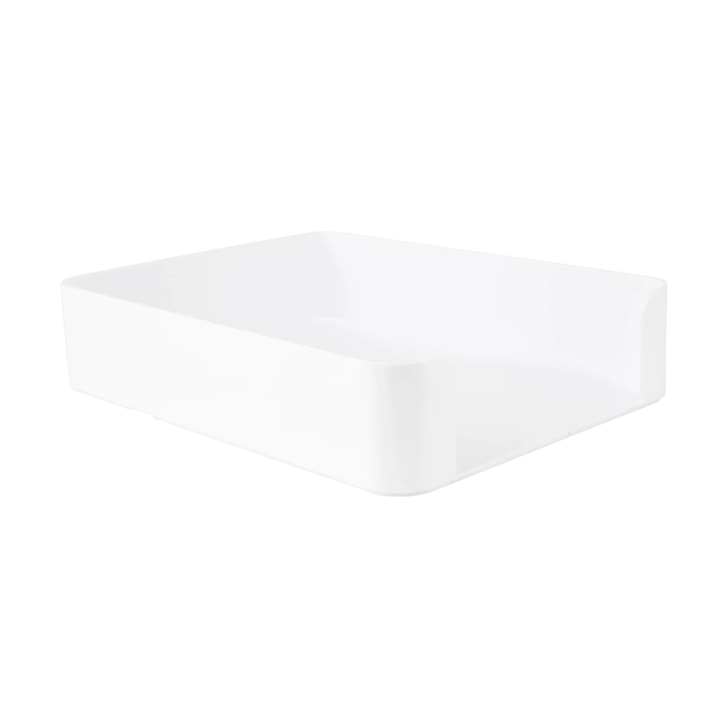 White Plastic Tray for Document & Stationery Organisation