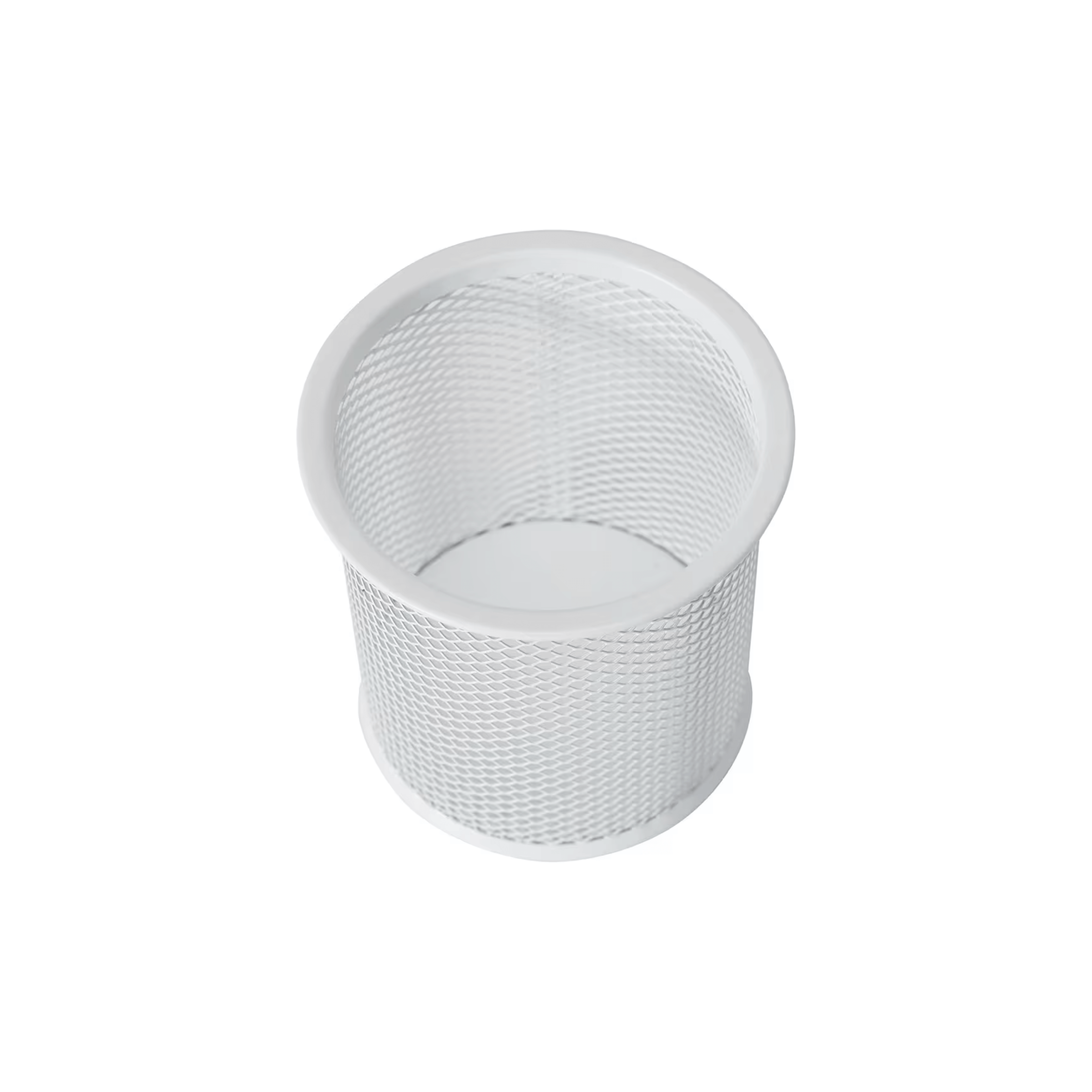 White Mesh Pen Cup for Desk Organisation