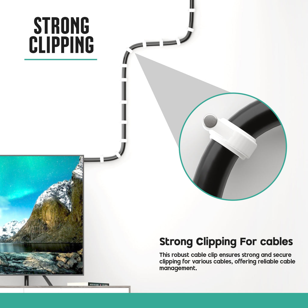 Cable Tie Wraps with Wire Clips & Wall Cable Clips~5373