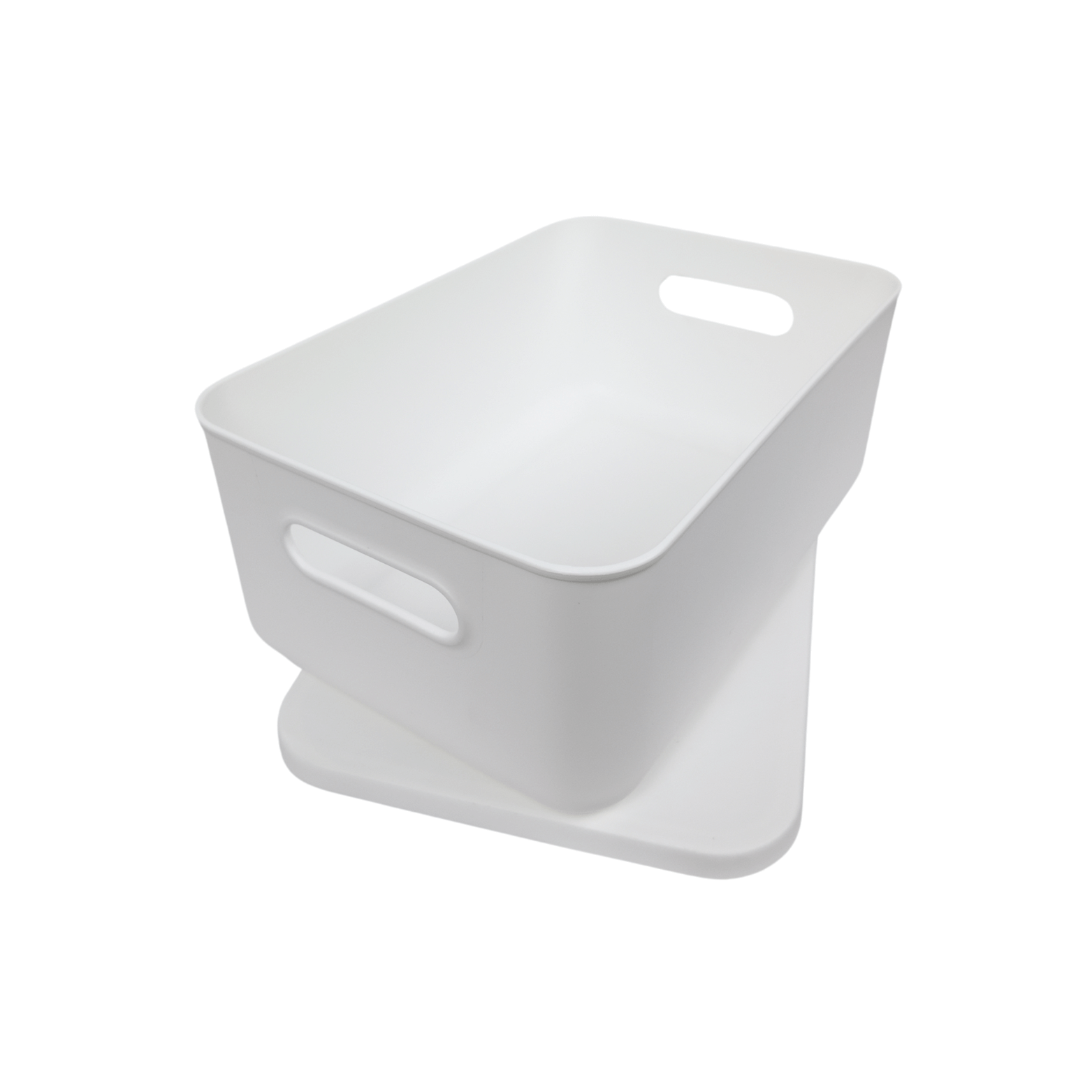 Medium White Storage Tub with Lid
