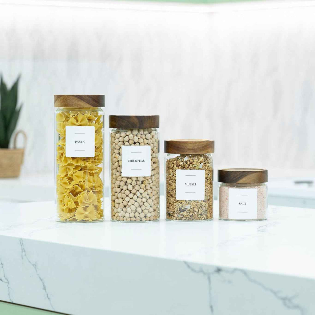 1750ml Acacia Glass Jar – Pantry Storage Container