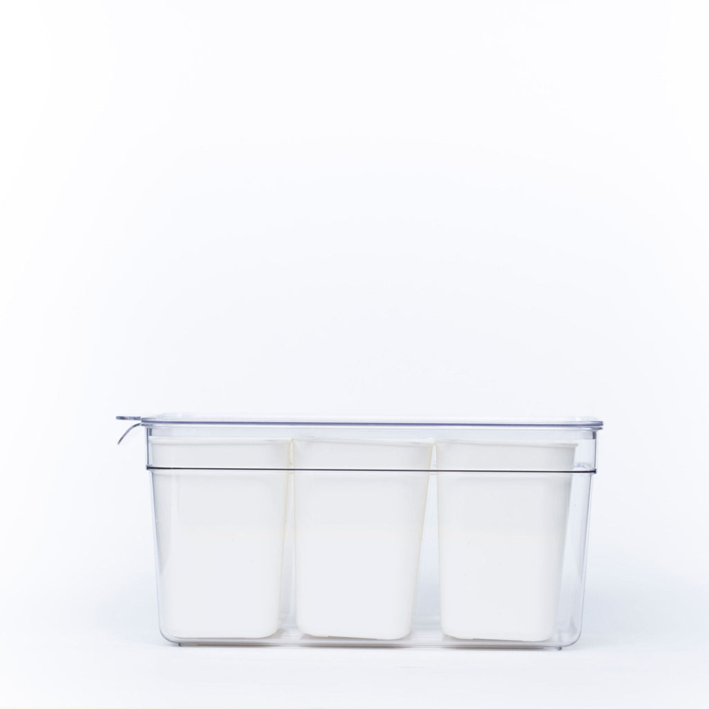 Triple Clear Fridge Organiser with Removable Baskets