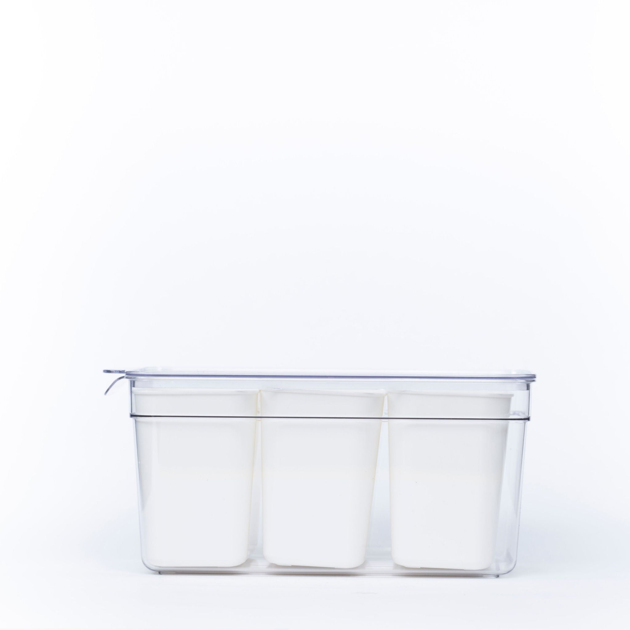 Triple Clear Fridge Organiser with Removable Baskets