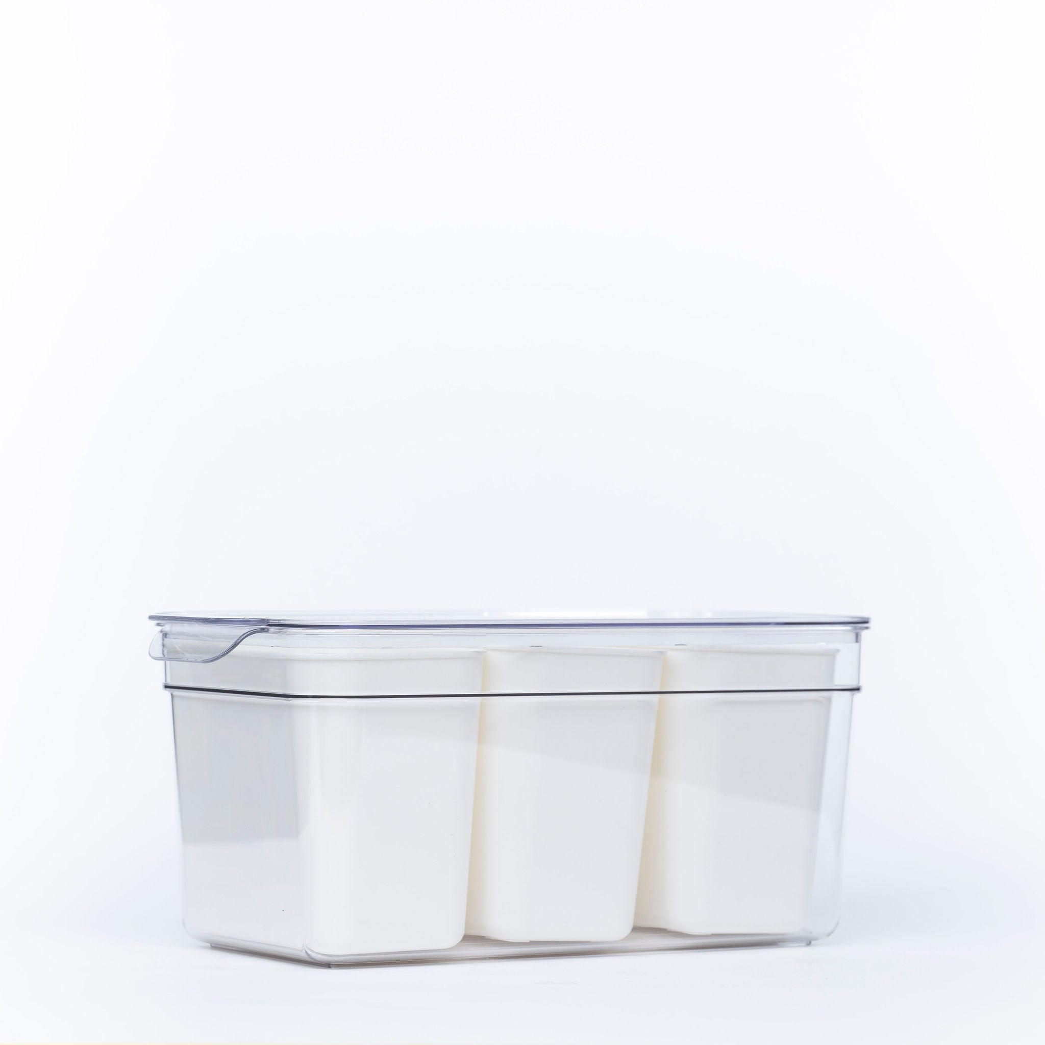 Triple Clear Fridge Organiser with Removable Baskets