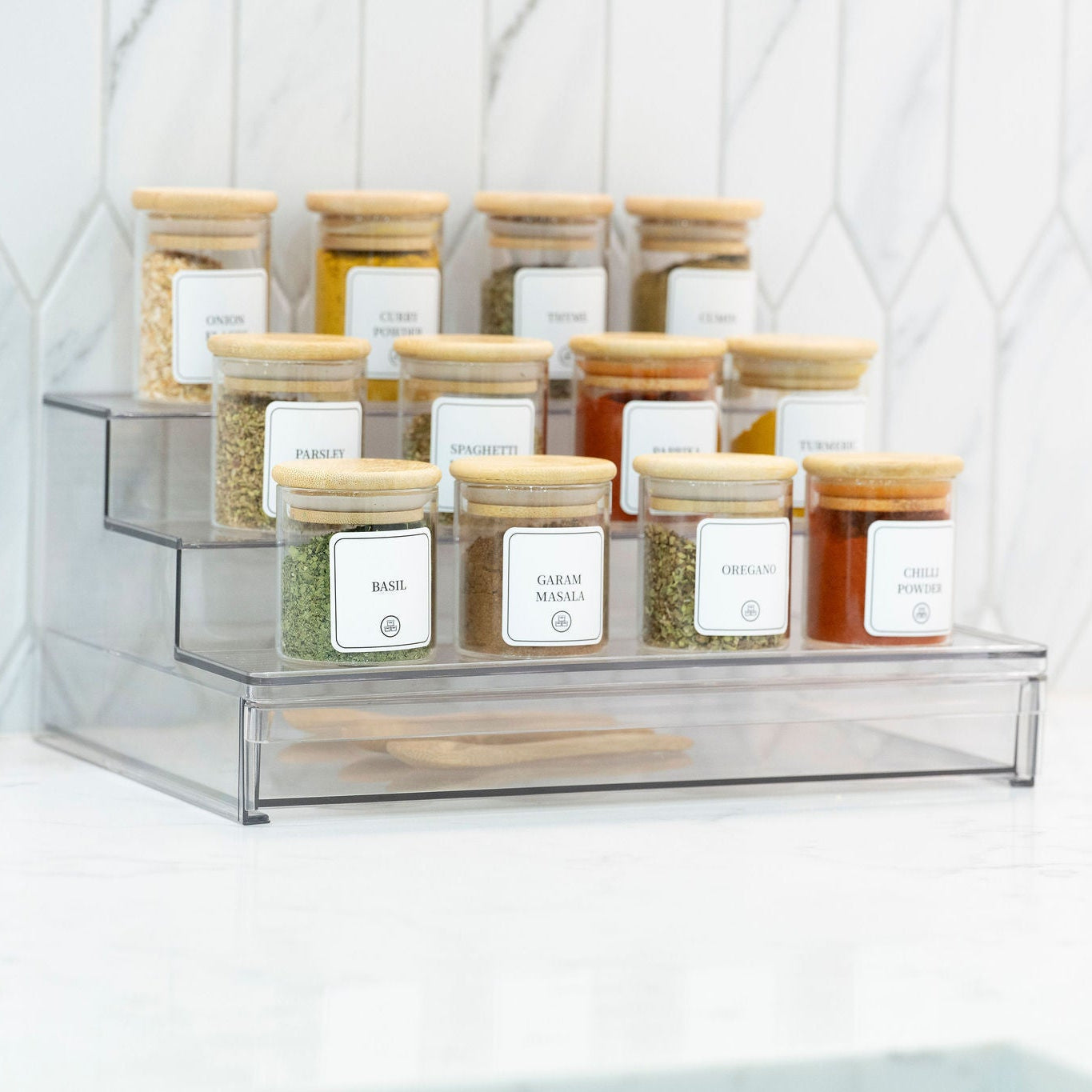 Clear Herb & Spice Organiser with Drawer