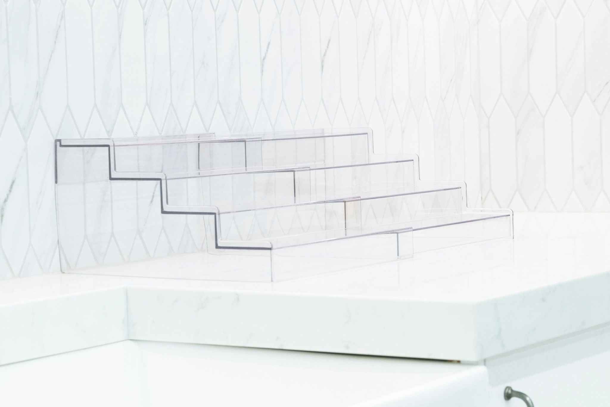 Expandable 4-Tier Clear Spice Rack Organiser