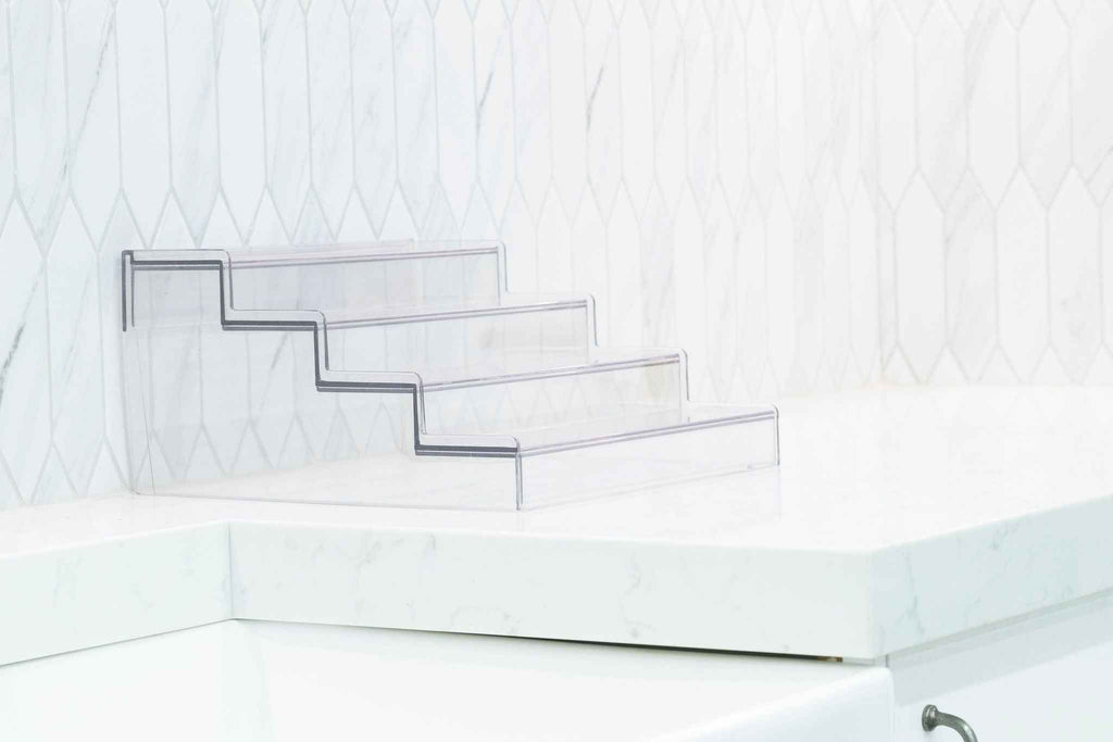 Expandable 4-Tier Clear Spice Rack Organiser