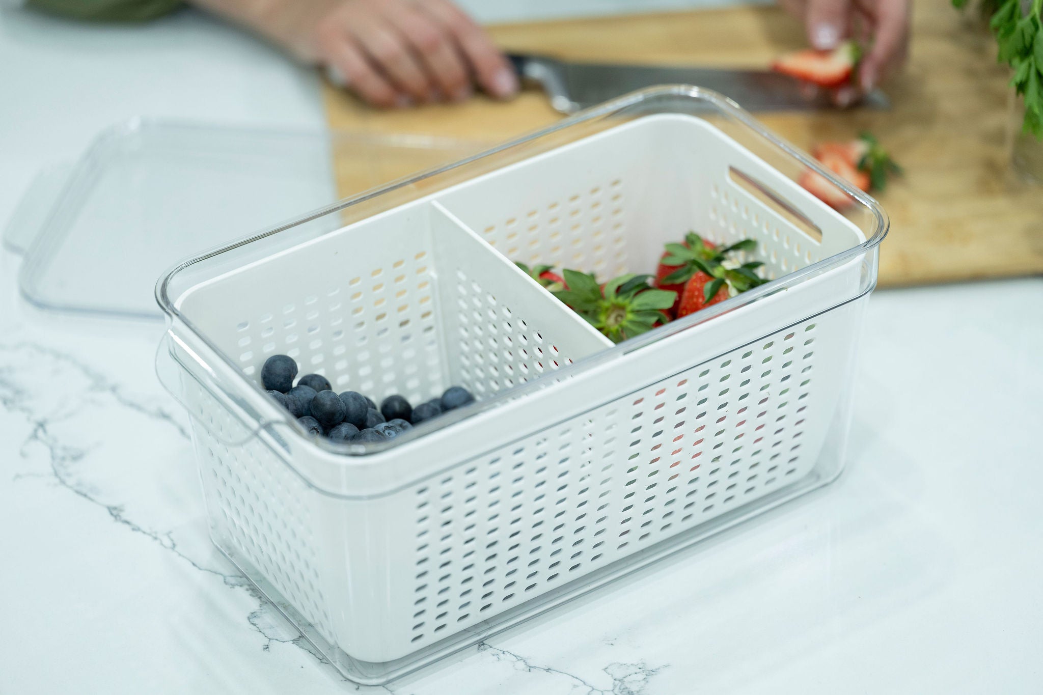 Double Fridge Organiser with Removable Baskets
