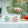 Fridge Storage Container with Double Basket