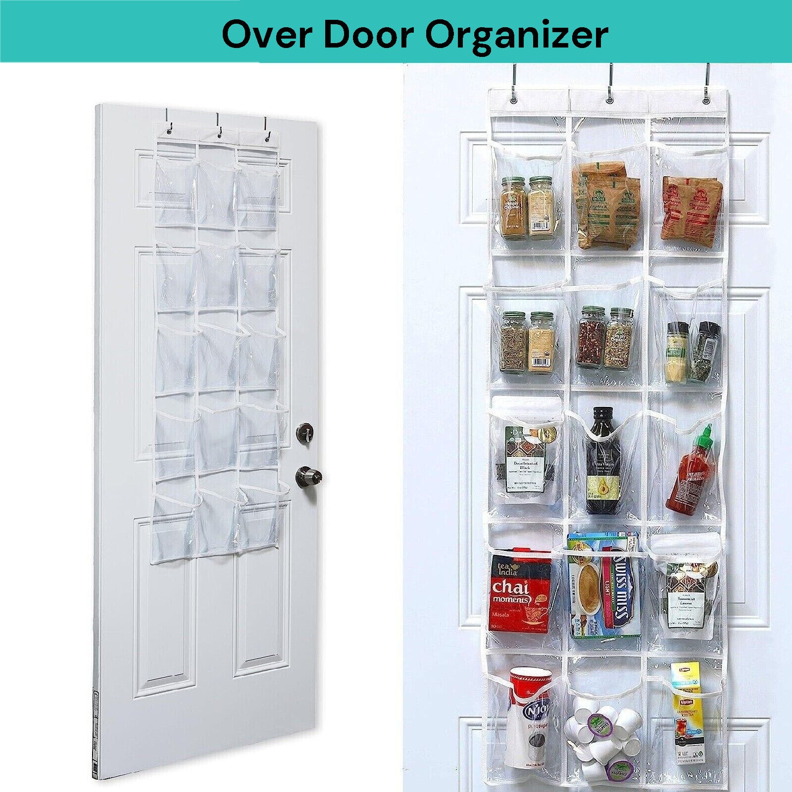 NNEDSZ 15 Pockets Over The Door Rack Hanging Kitchen Organizer Pantry Organizer Shoe Storage