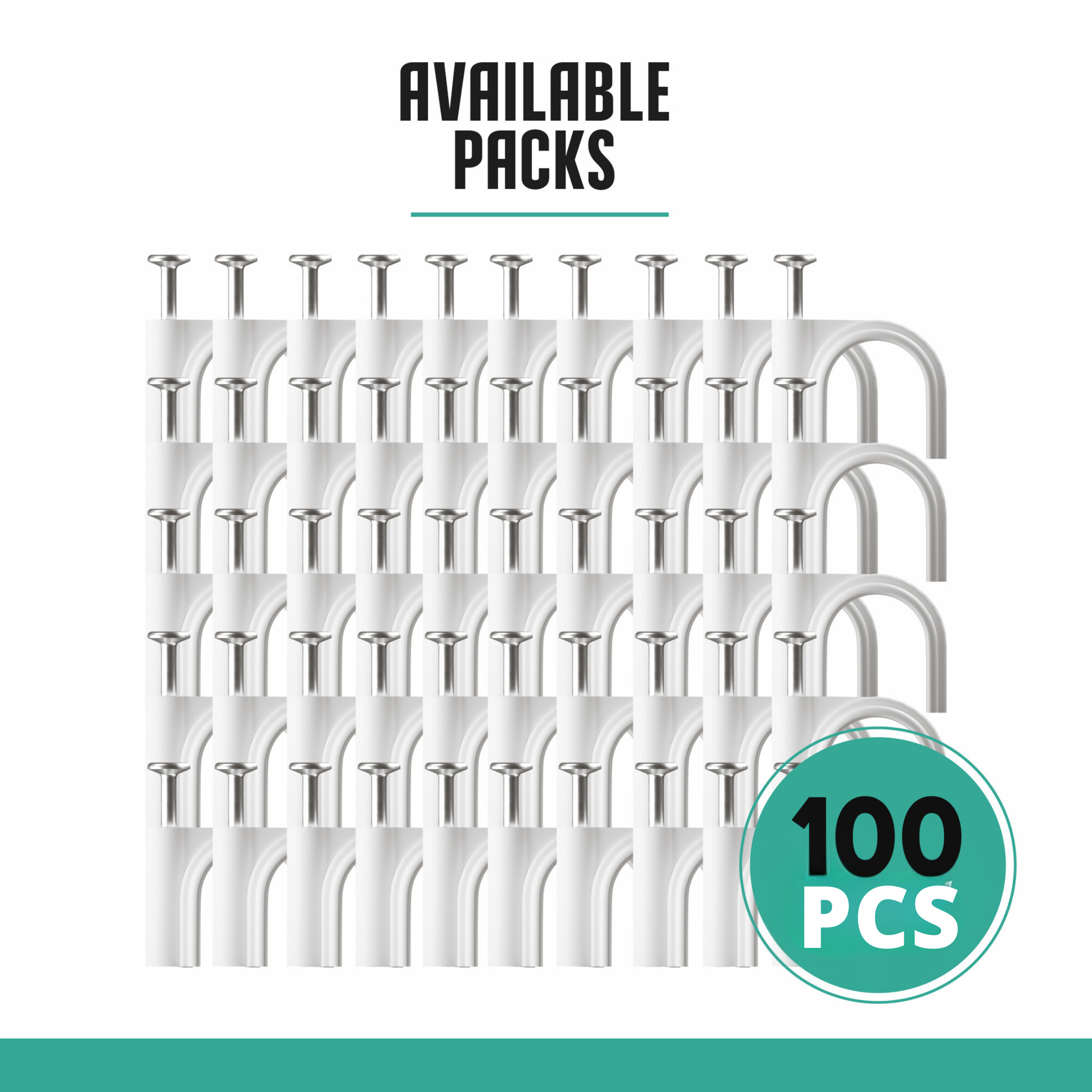 Cable Tie Wraps with Wire Clips & Wall Cable Clips~5373