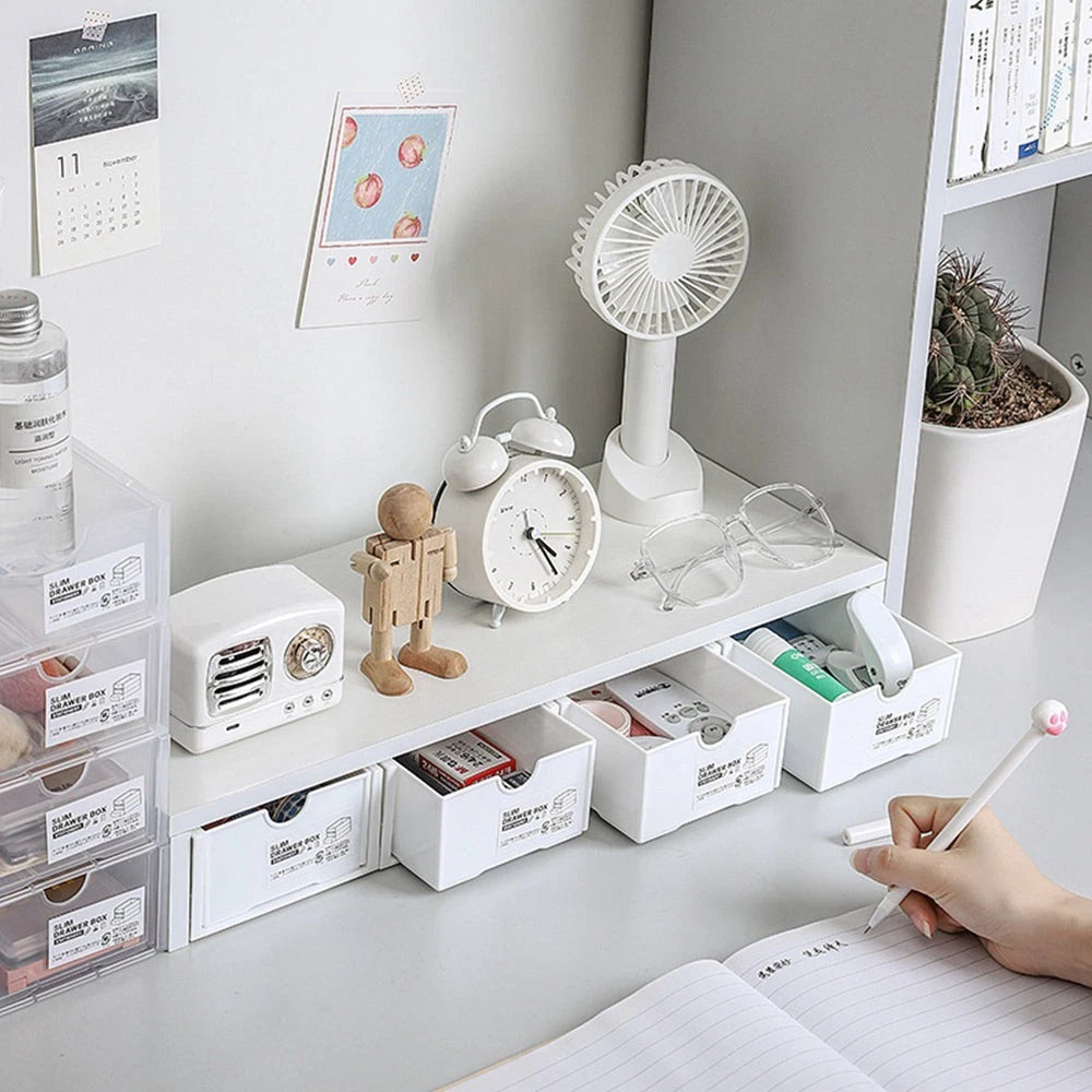 Desk Vanity Organizer 8 Piece Stackable Storage Boxes for Small Apartment